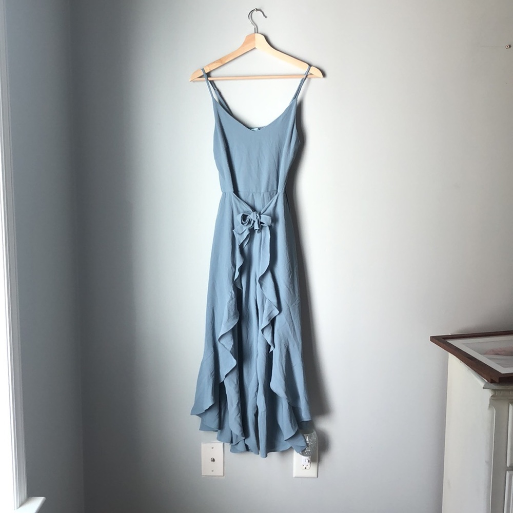 Elegant Dusty Blue Jumpsuit